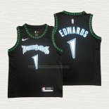 Camiseta Anthony Edwards NO 1 Minnesota Timberwolves Classics Negro