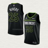 Camiseta Austin Rivers NO 25 Minnesota Timberwolves Statement 2022-23 Negro