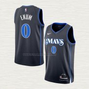 Camiseta Dante Exum NO 0 Dallas Mavericks Ciudad 2023-24 Azul