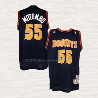 Camiseta Dikembe Mutombo NO 55 Denver Nuggets Retro Negro2