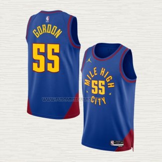 Camiseta Dikembe Mutombo NO 55 Denver Nuggets Statement 2022-23 Azul