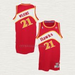 Camiseta Dominique Wilkins NO 21 Atlanta Hawks Retro Rojo