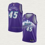 Camiseta Donovan Mitchell NO 45 Utah Jazz Hardwood Classic 2019-20 Violeta