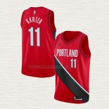 Camiseta Enes Kanter NO 11 Portland Trail Blazers Statement Rojo