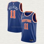 Camiseta Frank Ntilikina NO 11 New York Knicks Icon Azul