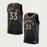 Camiseta Gary Trent JR. NO 33 Toronto Raptors Ciudad 2022-23 Negro