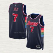 Camiseta Isaiah Joe NO 7 Philadelphia 76ers Ciudad 2021-22 Azul