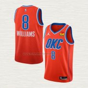 Camiseta Jalen Williams NO 8 Oklahoma City Thunder Statement Naranja