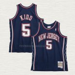 Camiseta Jason Kidd NO 5 Brooklyn Nets Retro Azul