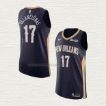 Camiseta Jonas Valanciunas NO 17 New Orleans Pelicans Icon Autentico Azul