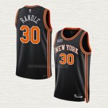 Camiseta Julius Randl NO 30 New York Knicks Ciudad 2021-22 Negro