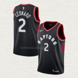 Camiseta Kawhi Leonard NO 2 Toronto Raptors Statement 2018 Negro