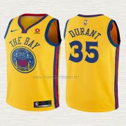 Camiseta Kevin Durant NO 35 Nino Golden State Warriors Ciudad Amarillo