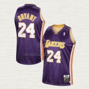 Camiseta Kobe Bryant NO 24 Los Angeles Lakers Mitchell & Ness Segunda Violeta