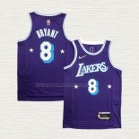 Camiseta Kobe Bryant NO 8 Los Angeles Lakers Ciudad Edition 2021-22 Violeta