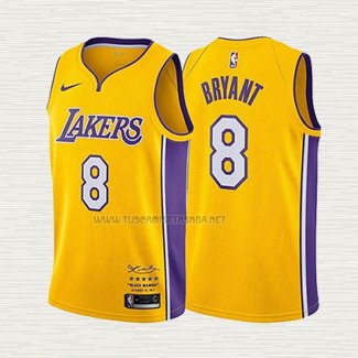 Camiseta Kobe Bryant NO 8 Los Angeles Lakers Retirement 2017-18 Oro