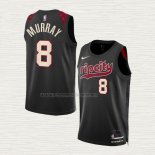 Camiseta Kris Murray NO 8 Portland Trail Blazers Ciudad 2023-24 Negro