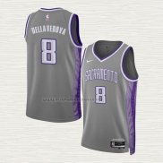 Camiseta Matthew Dellavedova NO 8 Sacramento Kings Ciudad 2022-23 Gris