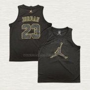 Camiseta Michael Jordan NO 23 Negro Oro