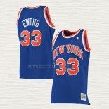Camiseta Patrick Ewing NO 33 New York Knicks Mitchell & Ness 1991-92 Azul