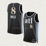 Camiseta Patty Mills NO 8 Atlanta Hawks Ciudad 2023-24 Negro