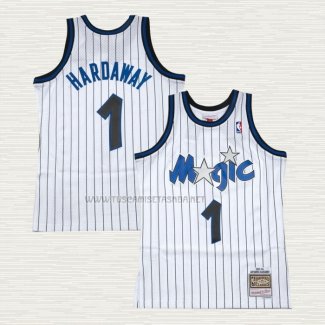 Camiseta Penny Hardaway NO 1 Orlando Magic Hardwood Classics Throwback Blanco