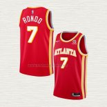 Camiseta Rajon Rondo NO 7 Atlanta Hawks Icon 2020-21 Rojo