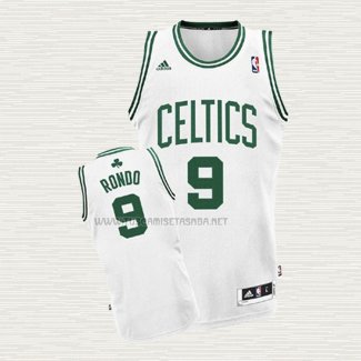 Camiseta Rajon Rondo NO 9 Boston Celtics Blanco