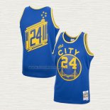 Camiseta Rick Barry NO 24 Golden State Warriors Mitchell & Ness 1966-67 Azul