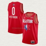 Camiseta Russell Westbrook NO 0 Houston Rockets All Star 2020 Rojo