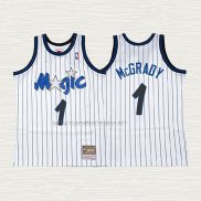 Camiseta Tracy McGrady NO 1 Orlando Magic Hardwood Classics Throwback Blanco