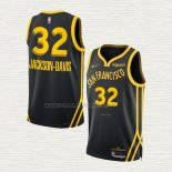 Camiseta Trayce Jackson-Davis NO 32 Golden State Warriors Ciudad 2023-24 Negro