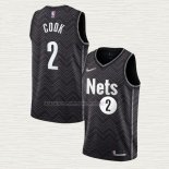 Camiseta Tyler Cook NO 2 Brooklyn Nets Earned 2020-21 Negro