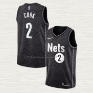 Camiseta Tyler Cook NO 2 Brooklyn Nets Earned 2020-21 Negro