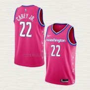 Camiseta Vernon Carey Jr. NO 22 Washington Wizards Ciudad 2022-23 Rosa