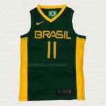 Camiseta Anderson Varejao NO 11 Brasil 2019 FIBA Basketball World Cup Verde