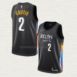 Camiseta Blake Griffin NO 2 Brooklyn Nets Ciudad 2020-21 Negro