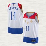 Camiseta Brandon Ingram NO 14 New Orleans Pelicans Ciudad 2020-21 Blanco