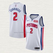 Camiseta Cade Cunningham NO 2 Detroit Pistons Association Blanco