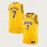 Camiseta Carmelo Anthony NO 7 Los Angeles Lakers Icon 2020 Amarillo