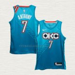Camiseta Carmelo Anthony NO 7 Oklahoma City Thunder Ciudad 2018-19 Azul