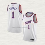 Camiseta Devin Booker NO 1 Phoenix Suns Association 2022-23 Blanco