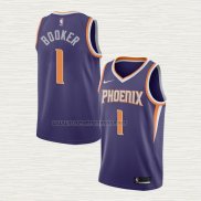 Camiseta Devin Booker NO 1 Phoenix Suns Icon 2021 Violeta