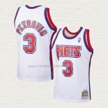 Camiseta Drazen Petrovic NO 3 Brooklyn Nets Mitchell & Ness 1992-93 Blanco