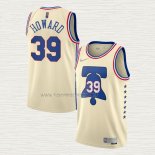 Camiseta Dwight Howard NO 39 Philadelphia 76ers Earned 2020-21 Crema