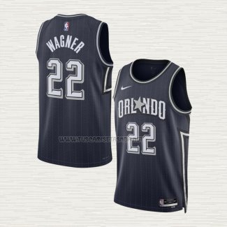 Camiseta Franz Wagner NO 22 Orlando Magic Ciudad 2023-24 Azul