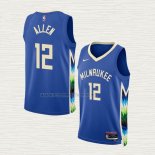 Camiseta Grayson Allen NO 12 Milwaukee Bucks Ciudad 2022-23 Azul