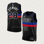 Camiseta Isaiah Stewart NO 28 Detroit Pistons Statement 2022-23 Negro