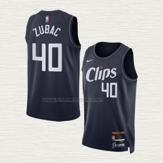 Camiseta Ivica Zubac NO 40 Los Angeles Clippers Ciudad 2023-24 Azul