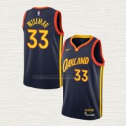 Camiseta James Wiseman NO 33 Golden State Warriors Ciudad 2020-21 Azul